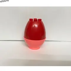 レゴ デュプロ 特殊 パーツ ブロック 卵みたいな形 赤色系×ピンク系 1個