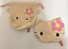 日焼けキティ巾着ポーチセット