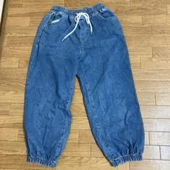 デニムパンツ ウエストゴム付き