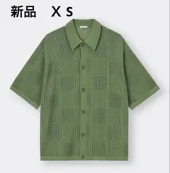 新品GU ウォッシャブルメッシュニットシャツ ＸＳ女性にものサムネイル