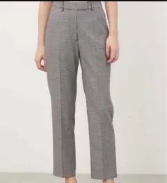 【Mila Owenミラオーウェン】センタープレステーパードパンツ 千鳥格子