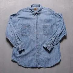 USA古着 3509 デニムシャツ XL 青