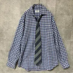 【1点物】 シャツ ネクタイ ヴィンテージ パジャマシャツ 日本製 ゆるだぼ L