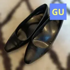 ブラック ローヒールパンプス 24.0cm