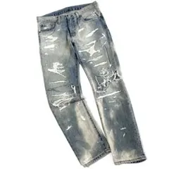 デニム＆サプライ ラルフローレン　ダメージ加工　デニムパンツ　ジーンズ　24