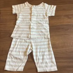 MUJI 無印良品 キッズパジャマ 半袖　ベージュ80-90