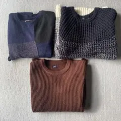 お買い得！ メンズ ニット・セーター 3点セット この冬ばっちり♪