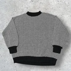 【美品】LOWRYS FARM ヘリンボーンニットセーター FREE