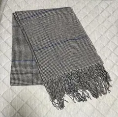 無印 チェック柄フリンジストール