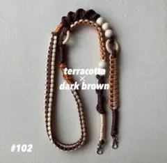 パラコード　スマホショルダーストラップ　オレンジブラウン