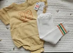 BEAMS mini イエロー ロンパース レギンス付　70cmのサムネイル
