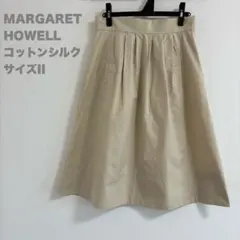 希少シルク混✨MARGARET HOWELL 幾何学柄 プリーツスカート 2 - メルカリ