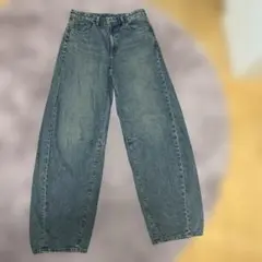 GU バレルレッグジーンズ　丈長　L