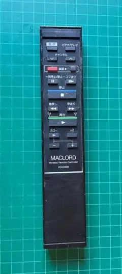 ナショナル MACLORD テレビ/ビデオ リモコン VEQ0486