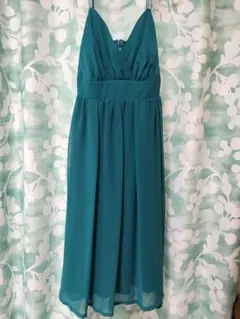 レディース パーティ キャミ ドレス M 結婚式 披露宴 2次会 リボン