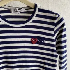 PLAY COMME des GARÇONS ストライプ長袖Tシャツ S