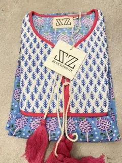 新品　エスゼットブロックプリント　ワンピース　コットン　SZ ロンハーマン