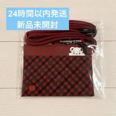新品 ファミリア ネームホルダー 赤系チェック IDカードケース - メルカリ