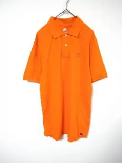人気　風車ロゴ　ナイキ　NIKE　ポロシャツ　メンズL　オレンジ　希少色　綿