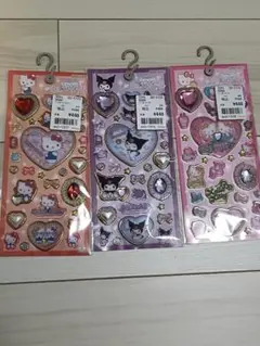 キラキラジュエルシール　ハローキティ　マイメロディ　クロミ　3点セット