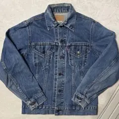 濃紺美品✨70s リーバイス 70505e USA製 布ケアタグビッグE直後38 濃紺 70s Levi's 70505 e ケアタグ デニム ジャケット vintage