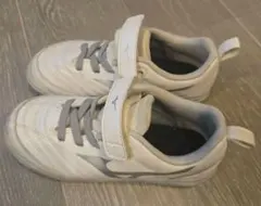 【Mizuno】 サッカーシューズ ホワイト ベルクロ　19cm