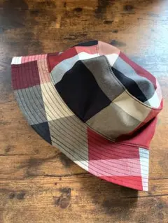 BLUE LABEL チェック柄 リバーシブルバケットハット