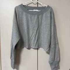 LEPSIM クロップド丈スウェット グレー Fサイズ
