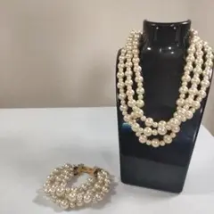 a1 美品　ソニアリキエル　パール　ネックレス　ブレスレット　セット売