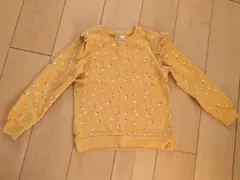 花柄黄色トレーナー 128cm