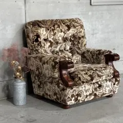 たのメル便送料込み☆昭和レトロ　花柄　ソファ　スペースエイジ 昭和レトロ 花柄 1人掛け ソファー モダン 椅子 総柄 大柄 - メルカリ
