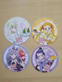 プリキュア プリティストア トゥインクル缶バッジ 特典 コースター 4枚