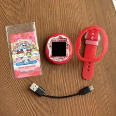 【美品】たまごっち みーつ サンリオキャラクターズDXセット　赤　希少　レア 美品】たまごっち みーつ サンリオキャラクターズDXセット 赤 希少