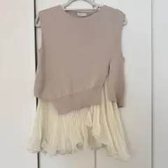 FRAY I.D ノースリーブ ラッフルフリルレイヤーニットのサムネイル