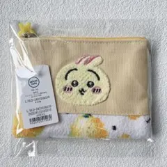 ちいかわ　フェイラー　FEILER うさぎ　刺繍ポーチ　レモンドット