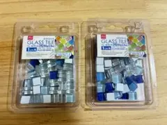 【匿名】DAISO ガラスタイル ブルー系80g×2点セット 新品未開封