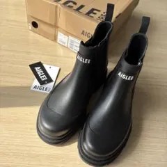 未使用級 AIGLE エーグル ソフトレイン2 レインブーツ 厚底 防水 37