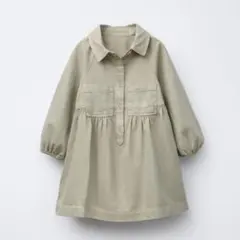 ⭐️新品⭐️ZARA baby 92cm ポケット付きフルイドワンピース カーキ