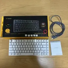E-YOOSO ゲーミングキーボード ホワイト 茶軸 英配列