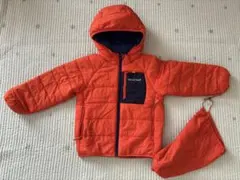 mont-bell 中綿 ダウンコート 100cm オレンジ・ネイビー