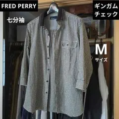 【FRED PERRY】フレッドペリー/七分袖シャツ/ワイド/Mサイズ