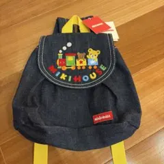新品未使用　MIKI HOUSE 刺繍リュック デニム