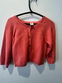 プチバトー　 コーラルピンク カーディガン 95cm