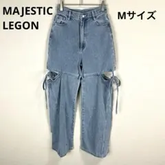 MAJESTIC LEGON サイドスリット　ビジュー　デニムパンツ　Y2Kのサムネイル