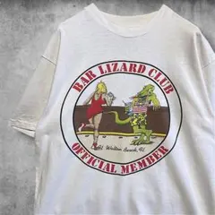 CEJA TシャツUSA製 80s ワニ セクシー エロ バー ピンナップガール