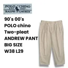 90s 00s ポロ ラルフローレン ポロチノ アンドリューパンツ W38L30