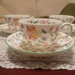 ミントン ハドンホール カップ・ソーサーセット 3個 ティーカップ