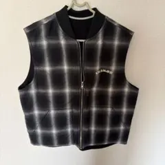 XLARGE チェック柄 キルティングベスト