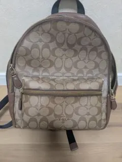 COACH レザー バックパック ブラウン トンプソン シグネチャー C5389