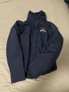 【定番】ホリスター HOLLISTER 中綿ジャケット ブルゾン 刺繍ロゴ 濃紺